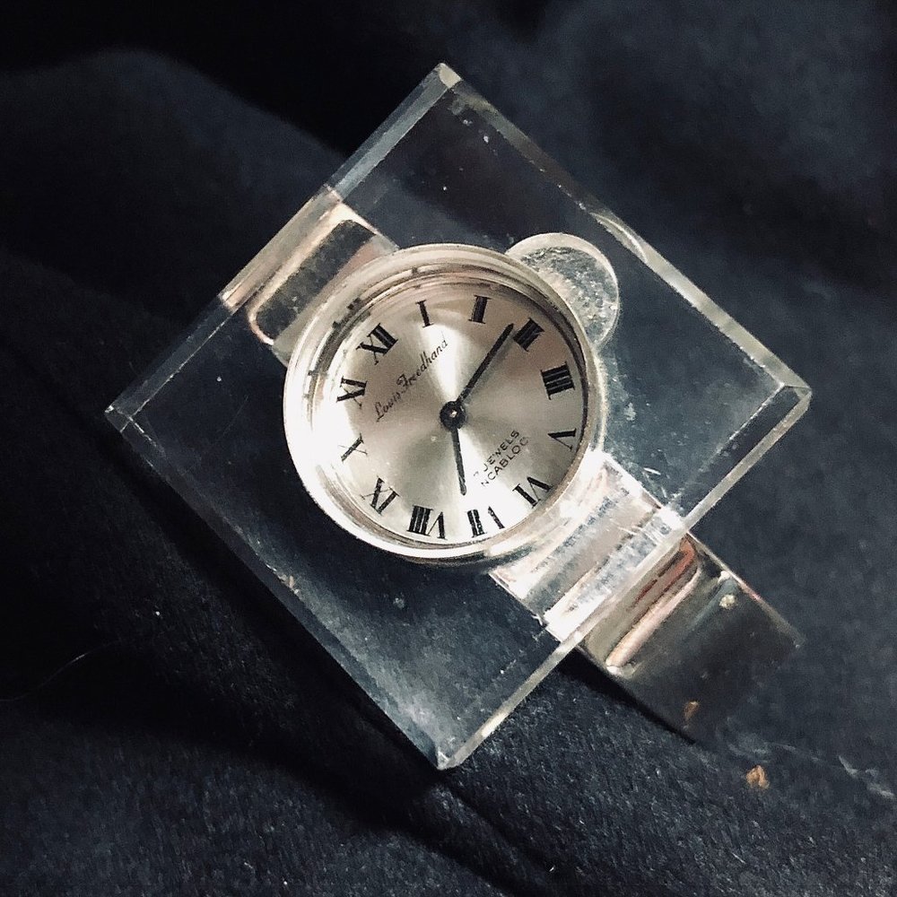 Louis Freedhand Lucite MCM Mid Century Bracelet Watch